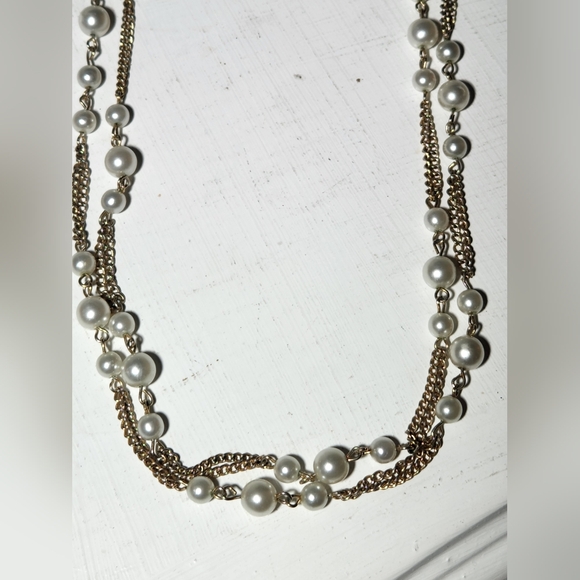 Vintage Faux Pearl Single Strand Necklace 25.5" - Picture 3 of 7